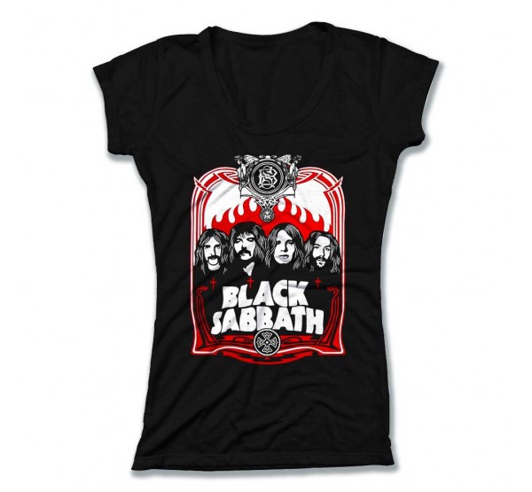 Black Sabbath Red Flames Girly